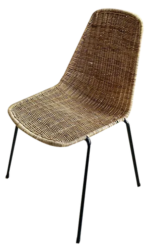 Boho Basket Chair in Rattan by Gian Franco Legler, 1960s