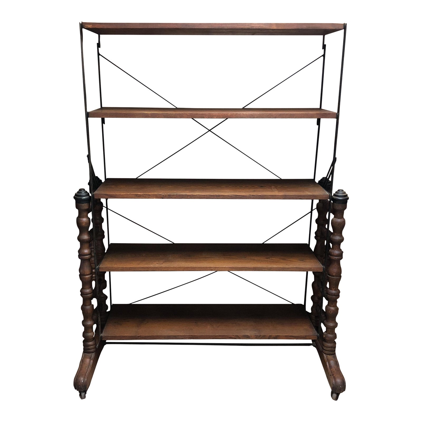 Antique Convertible Bakers Rack Chairish