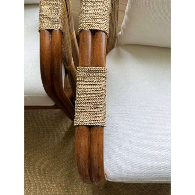 Wood Palecek Strings Attached Arm Chair, Light - Set of 2 For Sale - Image 7 of 14