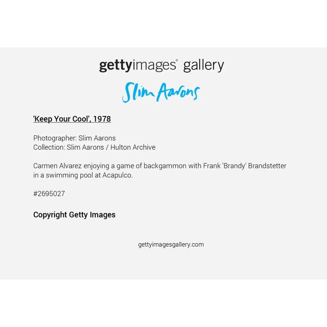 Not Yet Made - Made To Order Slim Aarons, "Keep Your Cool," January 1, 1978 Getty Images Gallery Framed Art Print For Sale - Image 5 of 5