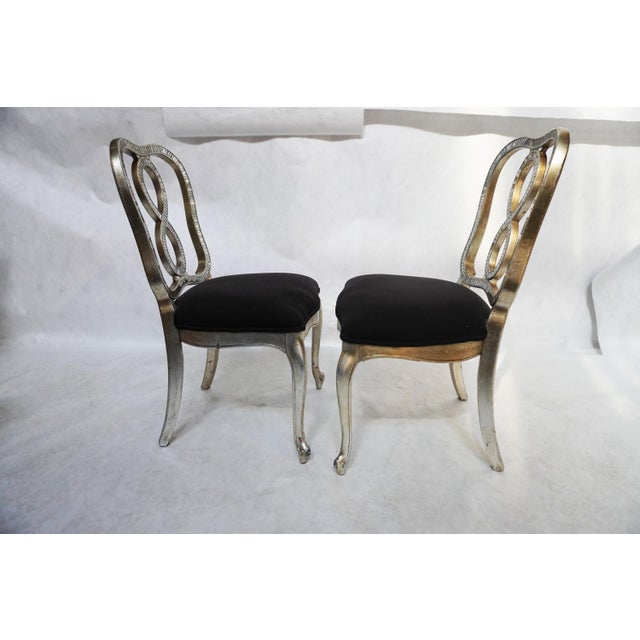 Pair of Figure 8 French Country Hollywood Regency Chippendale Cabriole Interlaced Louis XVII For Sale In Los Angeles - Image 6 of 14
