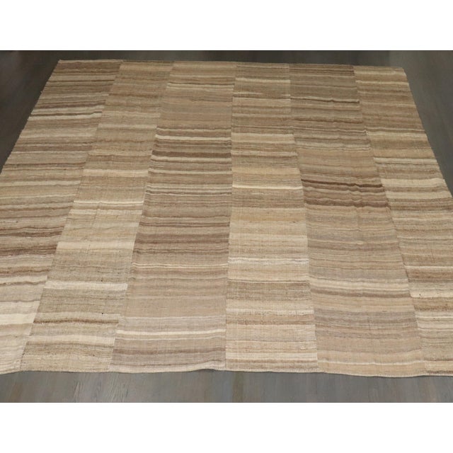 Mid 20th Century Vintage Zabihi Collection Large Square Persian Kilim - 11'7" x 12'1" For Sale - Image 5 of 12