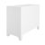 Metal Matthew Izzo Home Cora Textured White Linen Three Drawer Chest With Satin Brass Drawer Pulls For Sale - Image 7 of 9