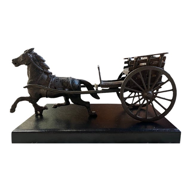 Antique Cast Iron Horse and Cart Pull Toy (Circa 1900–1920) For Sale