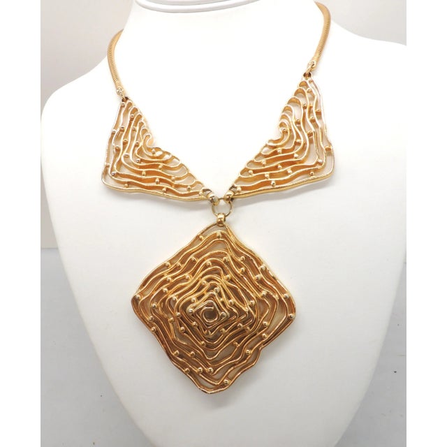 1973 Vintage Signed Napier Modernist Pendant Necklace For Sale - Image 11 of 12