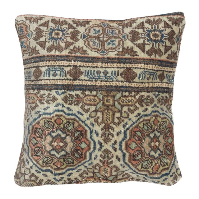 Traditional 16"x16" SET OF 2 - Turkish Cushion Covers. Vintage Handmade Throw Pillows For Sale - Image 3 of 4