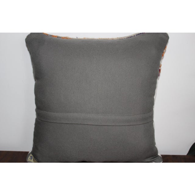 Textile Turkish Kilim Decorative Pillow Cover - 16”x16" & 10.5"x20" For Sale - Image 7 of 13