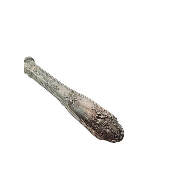 Metal Classicist Silver Roast Fork, France, 1880s For Sale - Image 7 of 14