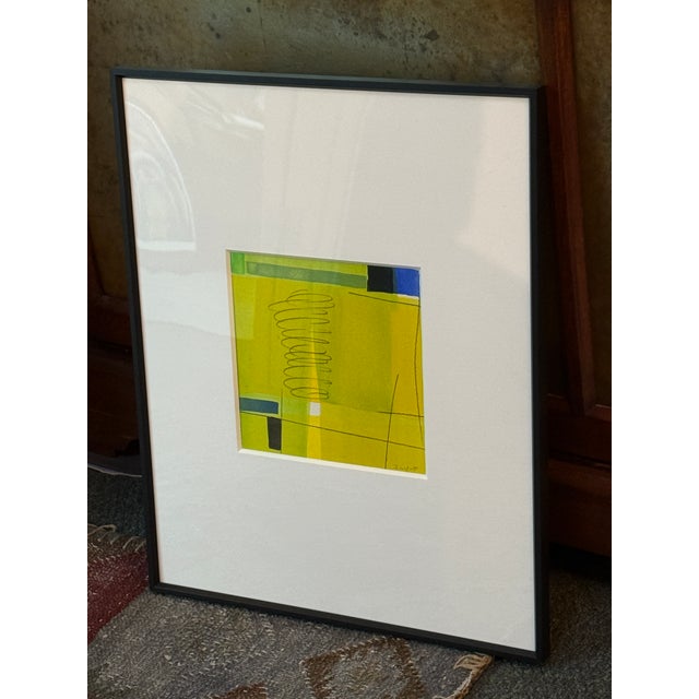 Design Plus Gallery presents an Original Acrylic Painting "Yellow Green Colorform" by Isabel Wyatt. The artwork is an...