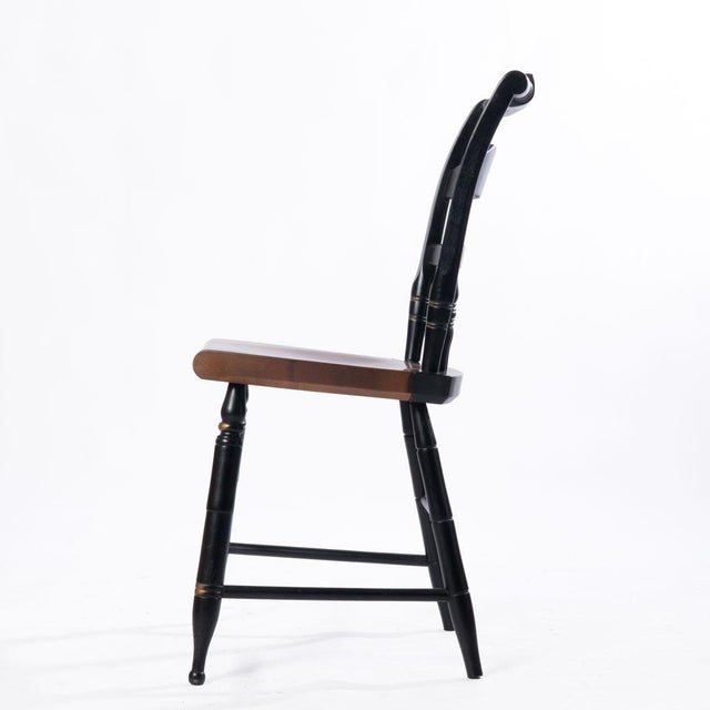 Pair of Signed Vintage Hitchcock Chairs With Eagle Decoration For Sale - Image 11 of 16