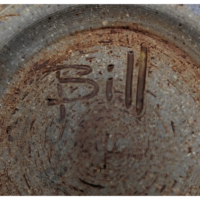 Vintage Glazed Stoneware Artist Signed Bowl For Sale - Image 10 of 10
