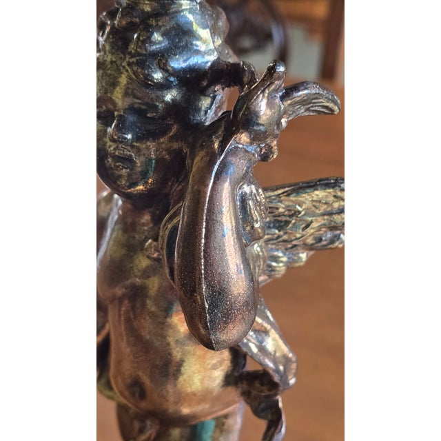 Vintage Brass Cherub Lamp For Sale - Image 16 of 16