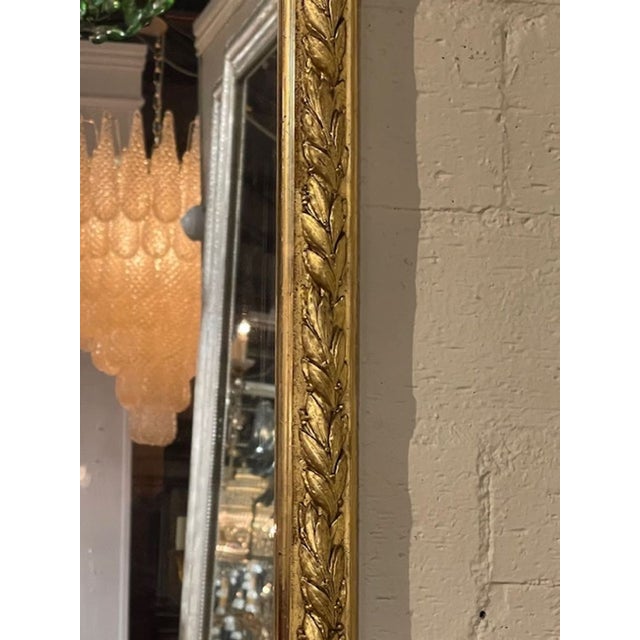 19th Century 19th C French Louis XVI Giltwood Ribbon Mirror For Sale - Image 5 of 10