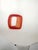 Vintage Floor Lamp with Encased Glass Shade with Red Geometrical Motifs, Italy, 1950s For Sale - Image 11 of 15