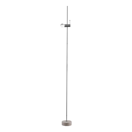 Floor Lamp in Marble and Metal by Tito Agnoli for Oluce For Sale