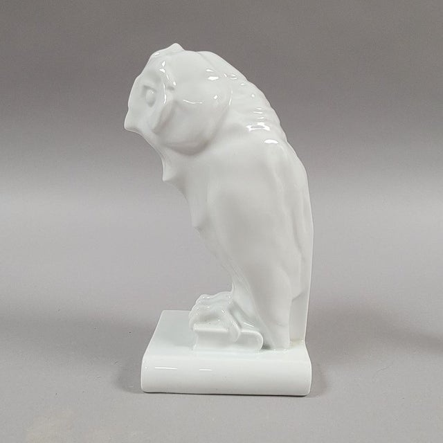 Herend Herend White Porcelain Owl For Sale - Image 4 of 9