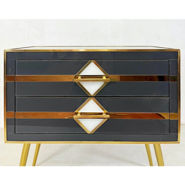 Vintage Dark Grey Nightstand, 1970 For Sale - Image 4 of 7