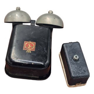 Electric Bureau Telephone Bell, 1930s, Set of 2 For Sale