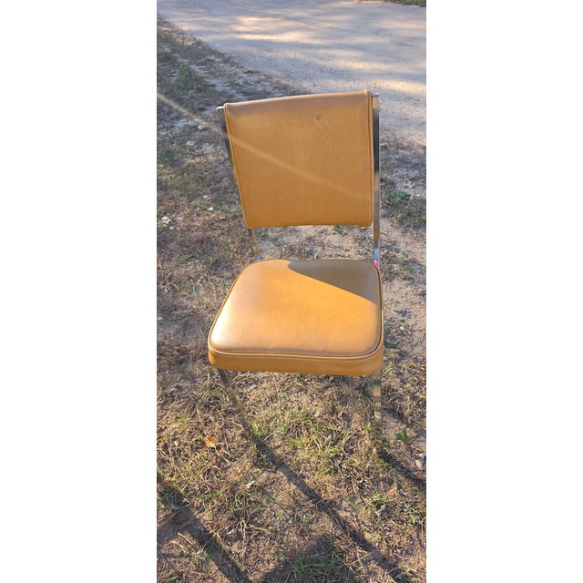 Mid-Century Modern Chrome & Faux-Burl Formica Gateleg Folding Dining Set - 5 Pieces For Sale In Minneapolis - Image 6 of 18