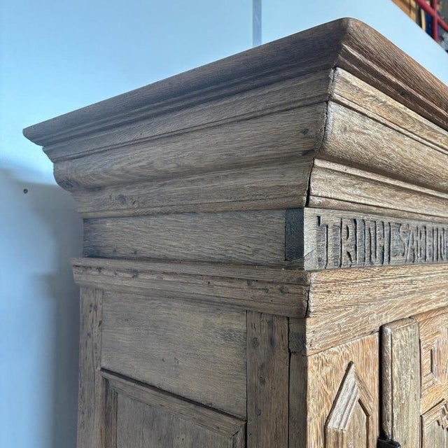 Brown Antique Hall Cupboard, 1700s For Sale - Image 8 of 18