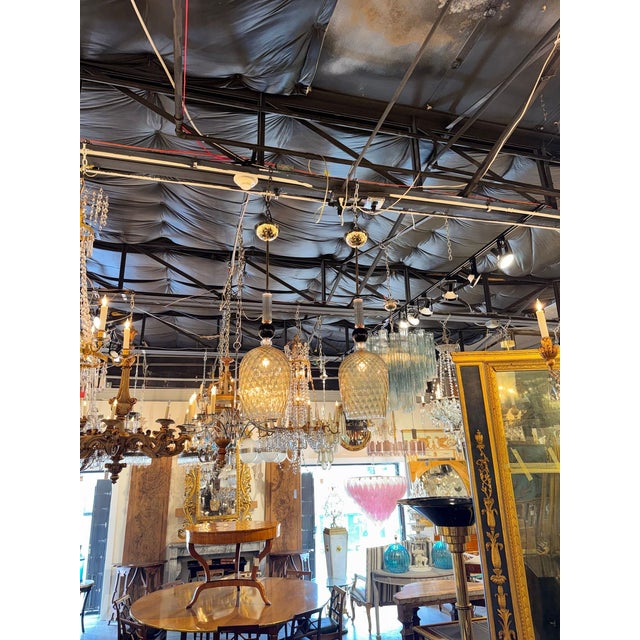 Early 21st Century Murano Gold and Black Glass Pendants - a Pair For Sale - Image 5 of 5