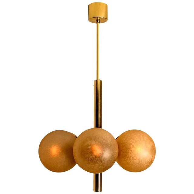 Molecular Chandelier with Six Smoked Hand Blown Glass Globes from Kaiser For Sale - Image 15 of 15