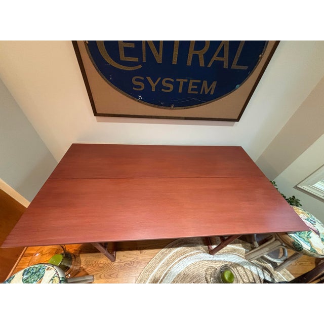 McGuire 1970s Lyda Levi - McGuire Attributed Convertible Dining/Console Table For Sale - Image 4 of 7