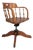 Height-Adjustable Oak Swivel Office Chair, 1930s For Sale