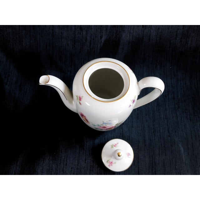 1950s Johann Haviland White Floral Teapot For Sale - Image 4 of 5