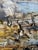 Brown Large Oil on Cardboard Landscape Painting From 70's For Sale - Image 8 of 15