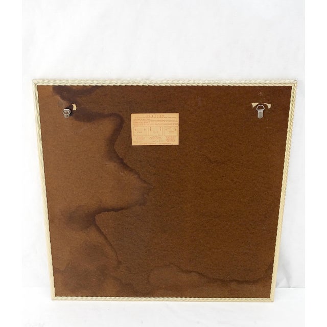 Danish Mid Century Modern Sleek Frame Rectangle Wall Mirror MINT!