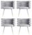 Grey Marshmallow Dining Chairs by Royal Stranger, Set of 4 For Sale