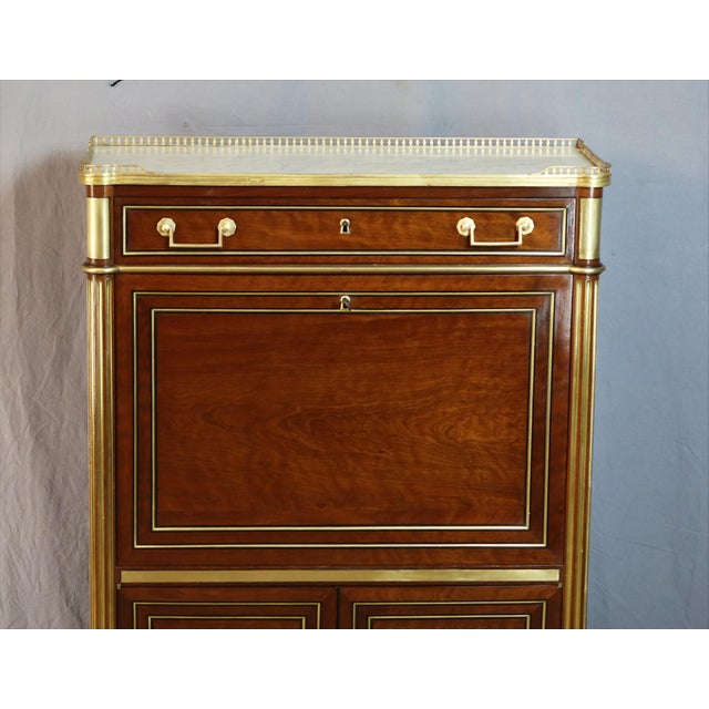 Wood Louis XVI Mahogany Secretary For Sale - Image 7 of 15