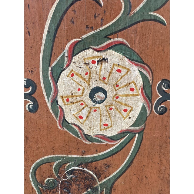1743 Alpine Floral Painted Cupboard For Sale - Image 13 of 18