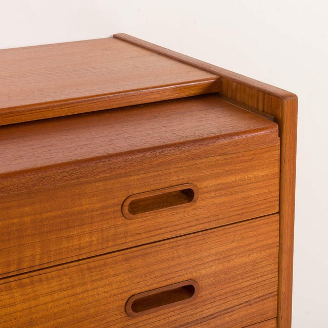 Danish Teak Dresser with Hidden Vanity, 1960s For Sale - Image 10 of 18