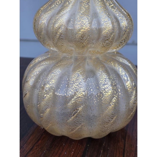 Gold Barovier Vase in Murano Glass with Gold Dust, 1960 For Sale - Image 8 of 10