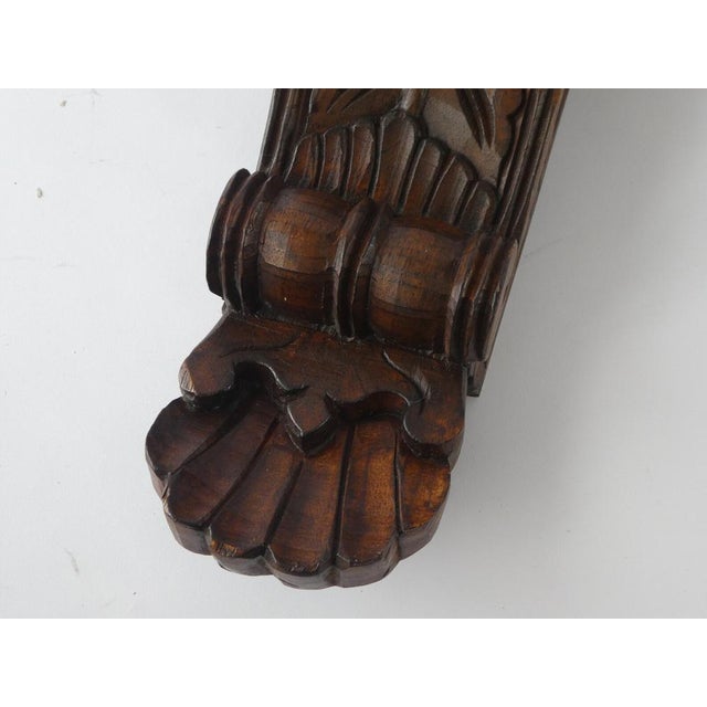 Floral Wood Carved Wall Shelf with Ornaments For Sale - Image 3 of 7