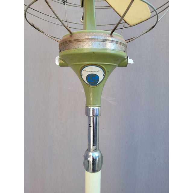 An icon of the Space Age and the finest post-war Italian industrial design, the "Zodiaco" floor fan produced by San...