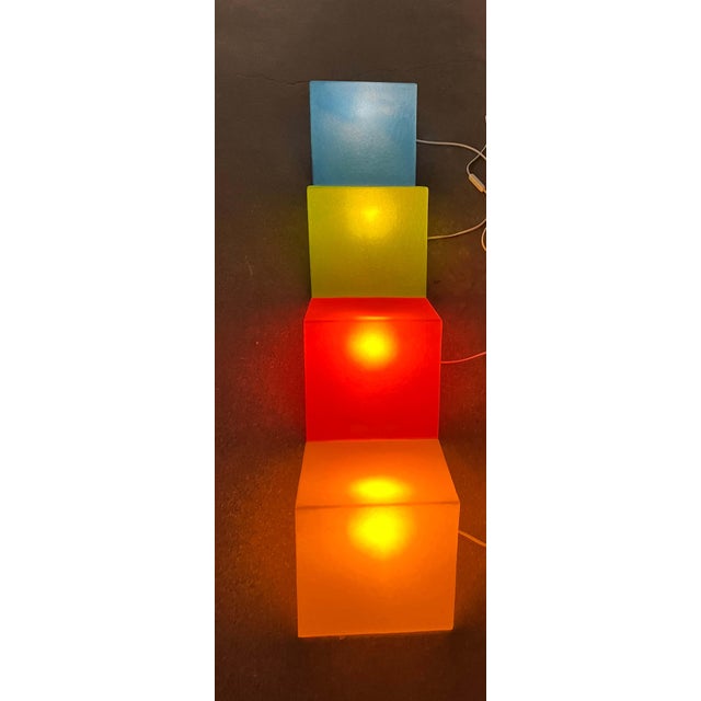 Postmodern Blue Prism Shape Floor or Table Lamp from Heico, 1980s For Sale - Image 16 of 18