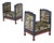 Set of Futurist Stools in Blue and Red attributed to Fillìa Luigi Colombo, 1925 For Sale