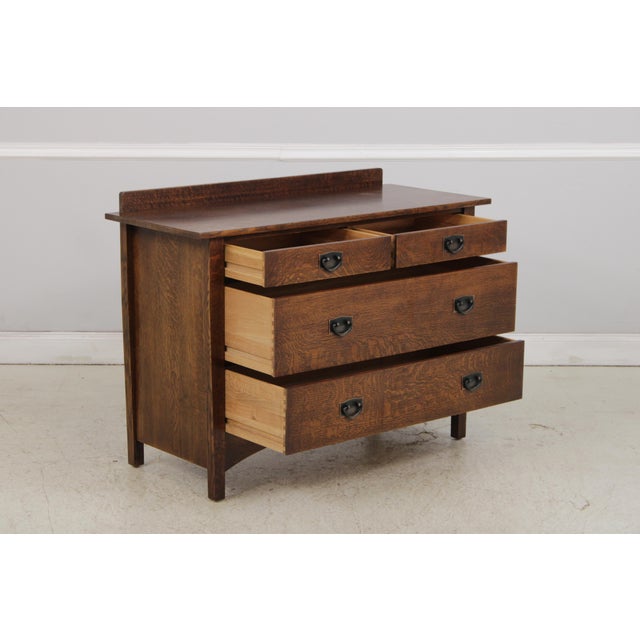 Stickley Stickley Mission Oak 4 Drawer Dresser For Sale - Image 4 of 16