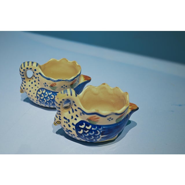Ceramic Henriot Quimper Swan Egg Cup Server For Sale - Image 7 of 11