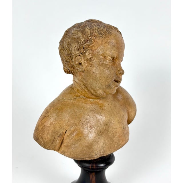 Baroque 17th Century Terracotta Sculpture of Child School of DuQuesnoy For Sale - Image 3 of 7