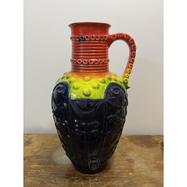 Mid-Century Modern Large Model 99-45 Sunset Floor Vase by Bodo Mans for Bay Keramik, West Germany, 1970s For Sale - Image 3 of 8