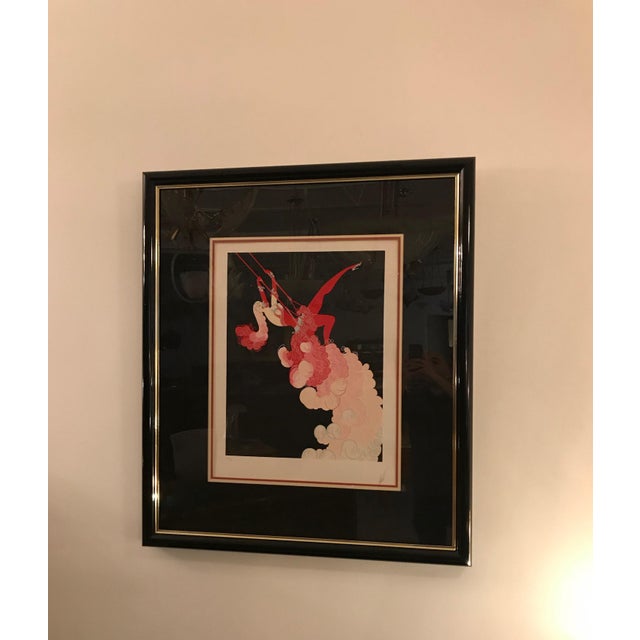 Erte (French, 1892-1990), The Trapeze screen print in colors, from The Theatre Suite, signed and numbered 121/300 in...