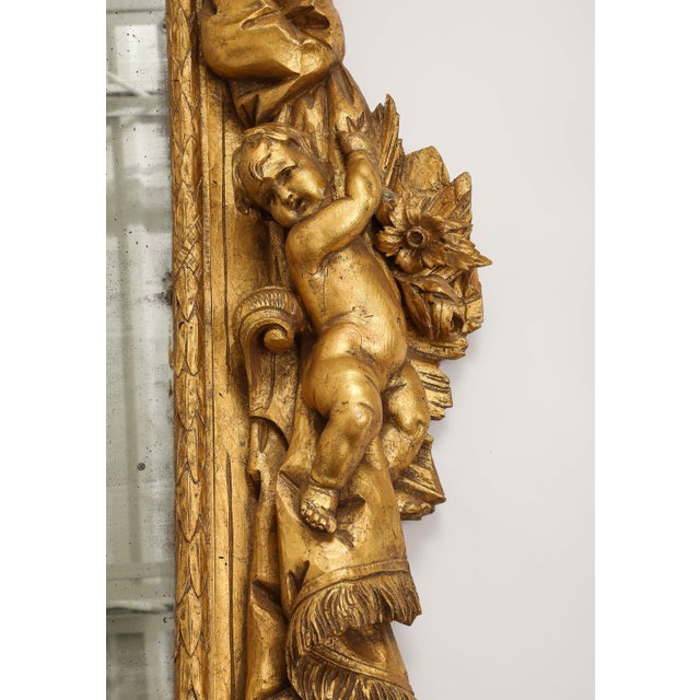 Italian Baroque Style Giltwood Wall Mirror For Sale - Image 11 of 12
