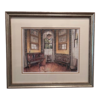 James Steinmeyer Custom Framed Interiors Watercolor Print For Sale
