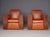 Impressive pair of large Art Deco armchairs. Circa 1940s. These stylish armchairs were fully refurbished around the 1990s...