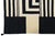 Modern Navajo-Style Hand-Knotted Wool Rug – Black & Cream Graphic Geometric For Sale - Image 10 of 12