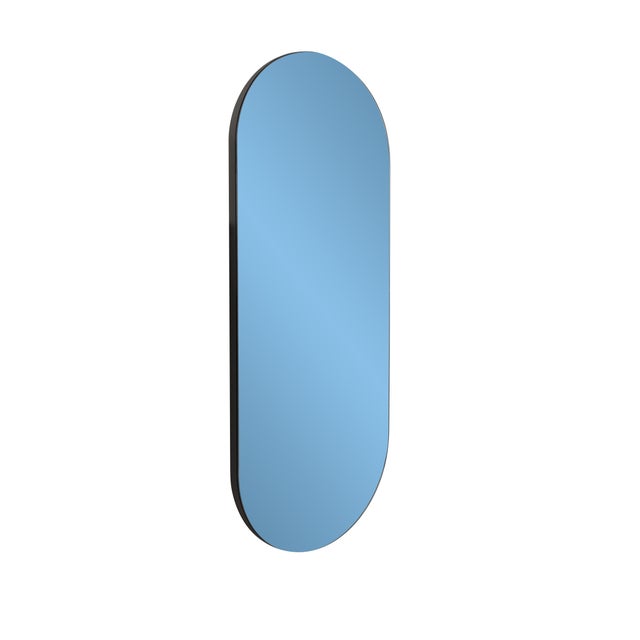 Kenneth Ludwig Chicago Balducci Oval Sapphire Blue Mirror Short For Sale - Image 4 of 10